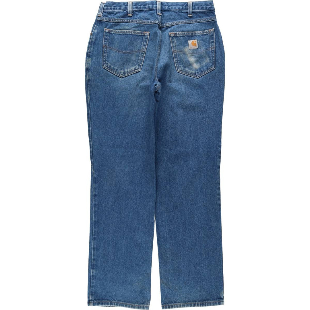 Carhartt Relaxed Fit Tapered Denim Pants for Men, W34 equivalent cotton blue type Vintage Second Hand
