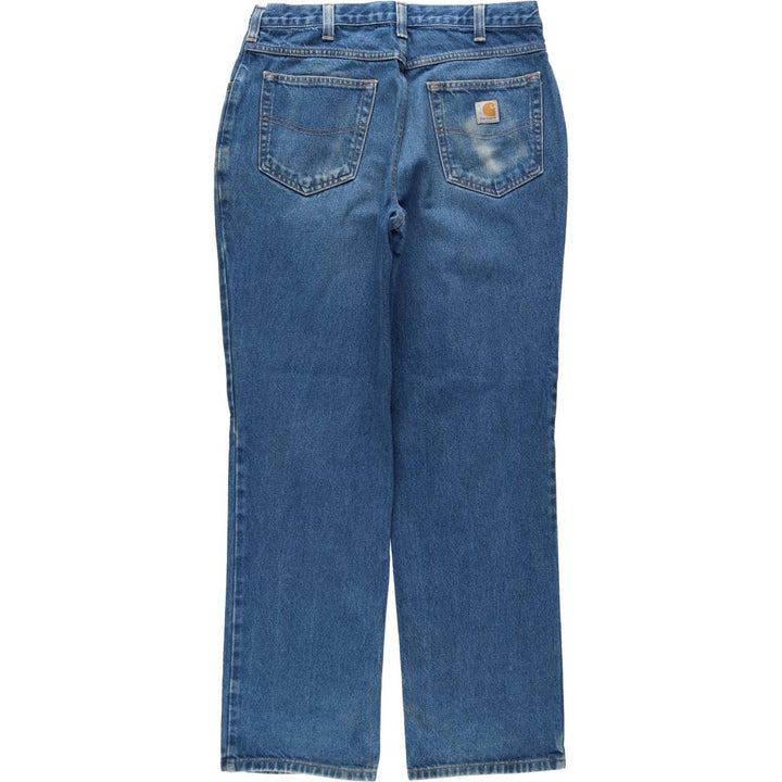 Carhartt Relaxed Fit Tapered Denim Pants for Men, W34 equivalent cotton blue type Vintage Second Hand