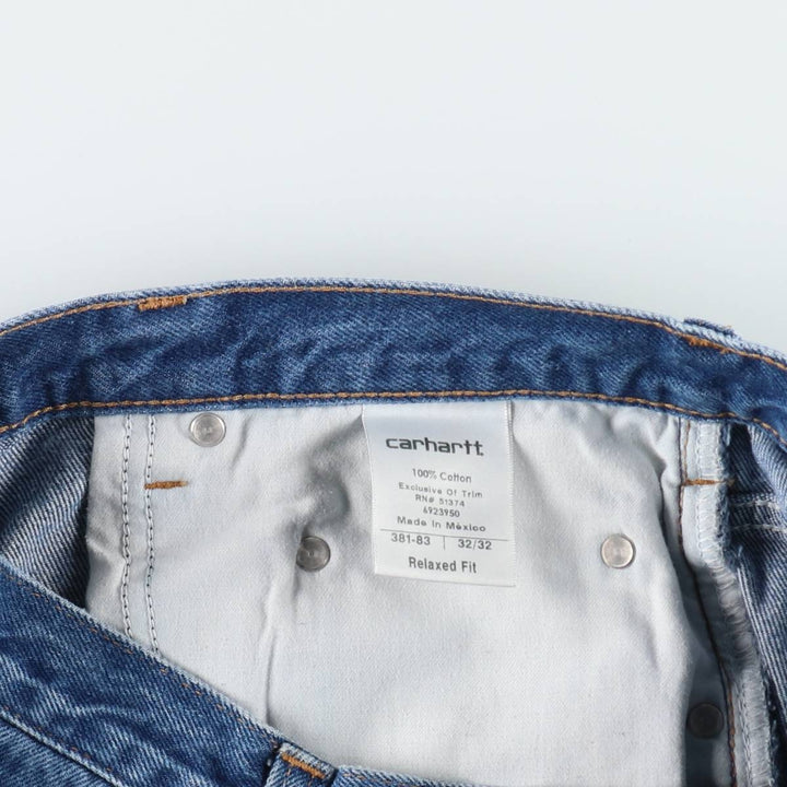 Carhartt Relaxed Fit Tapered Denim Pants for Men, W34 equivalent cotton blue type Vintage Second Hand
