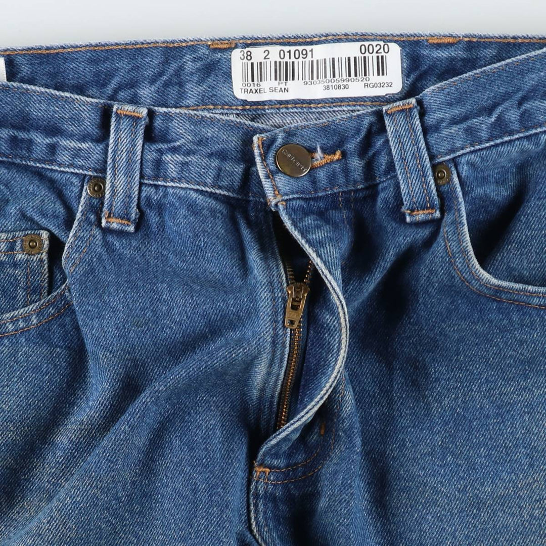 Carhartt Relaxed Fit Tapered Denim Pants for Men, W34 equivalent cotton blue type Vintage Second Hand