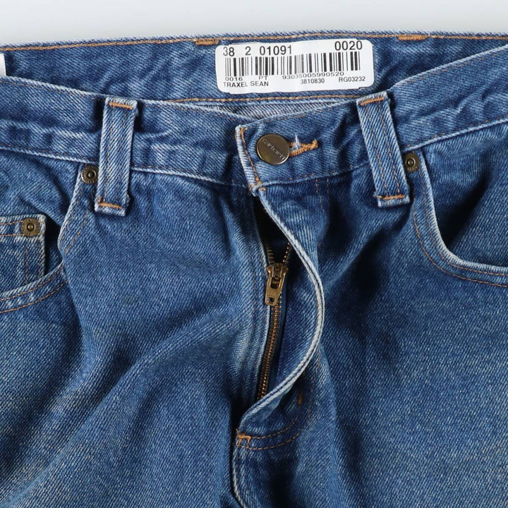 Carhartt Relaxed Fit Tapered Denim Pants for Men, W34 equivalent cotton blue type Vintage Second Hand