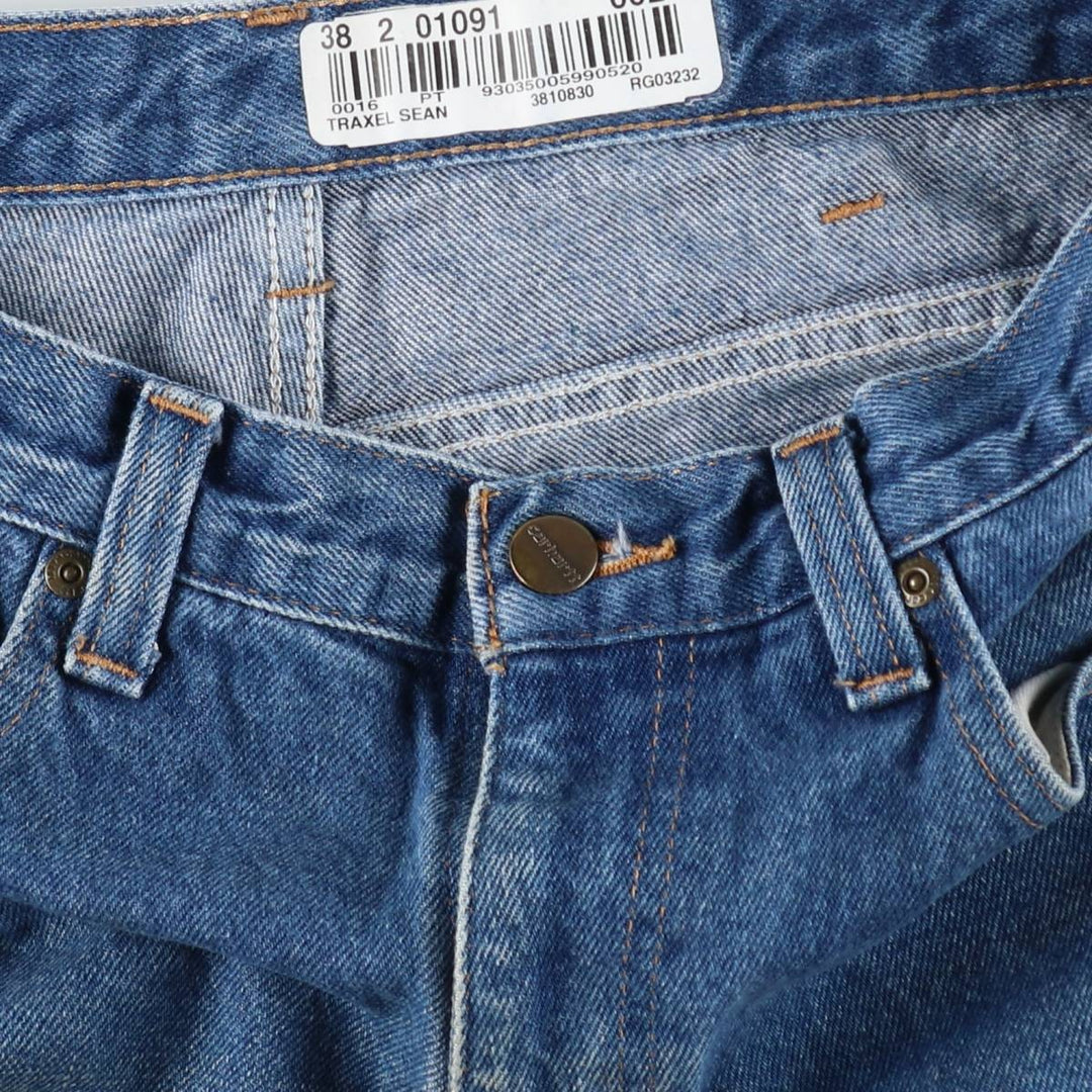 Carhartt Relaxed Fit Tapered Denim Pants for Men, W34 equivalent cotton blue type Vintage Second Hand