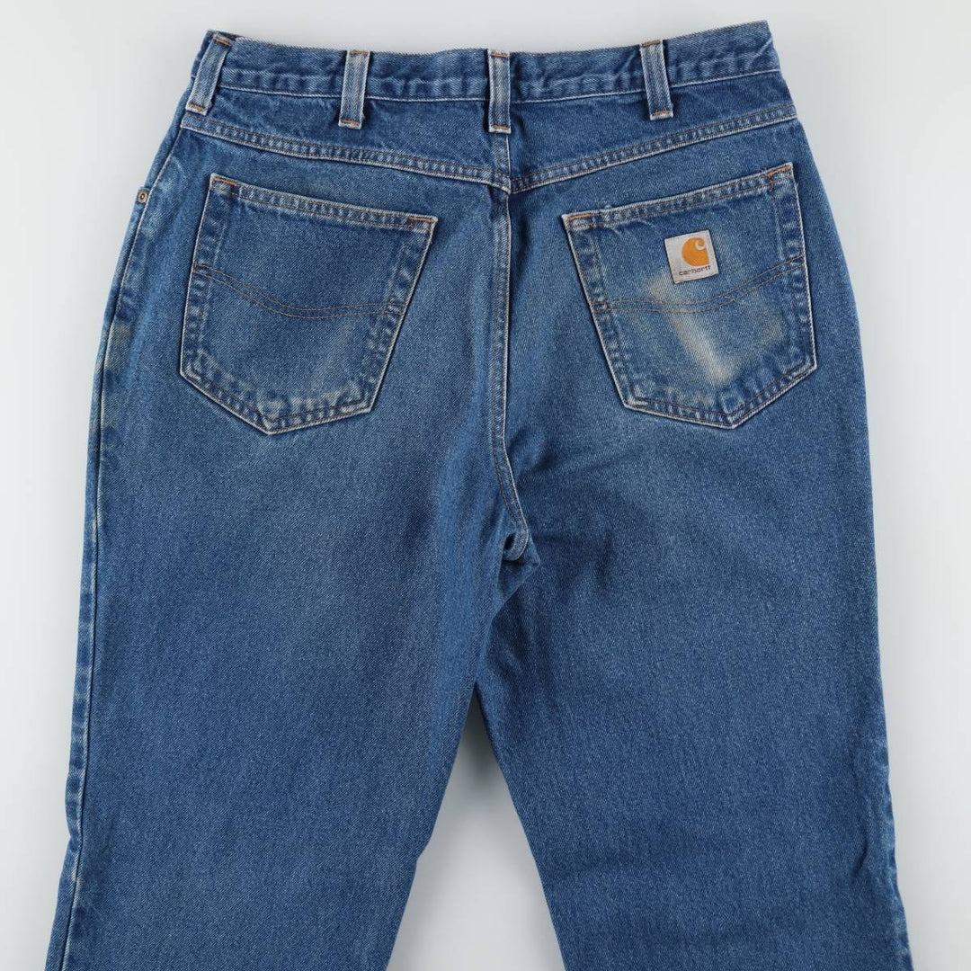 Carhartt Relaxed Fit Tapered Denim Pants for Men, W34 equivalent cotton blue type Vintage Second Hand