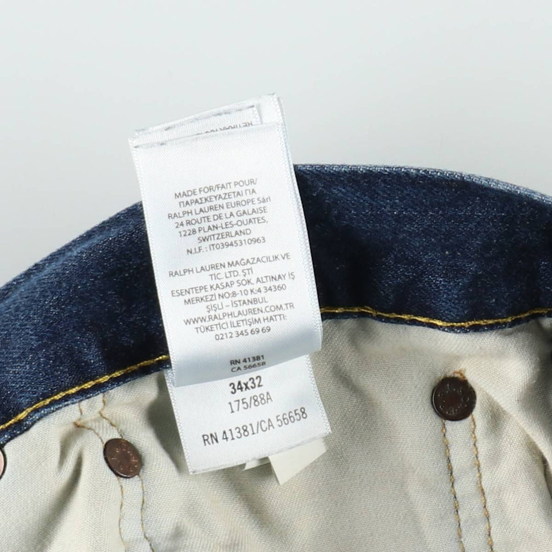 Ralph Lauren Polo Ralph Lauren Straight Denim Pants, Men's Size W36 (approx.) cotton blue type Vintage Second Hand