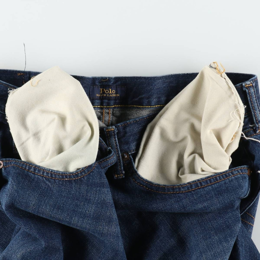 Ralph Lauren Polo Ralph Lauren Straight Denim Pants, Men's Size W36 (approx.) cotton blue type Vintage Second Hand