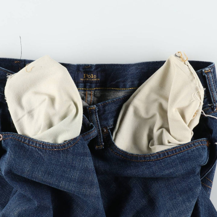 Ralph Lauren Polo Ralph Lauren Straight Denim Pants, Men's Size W36 (approx.) cotton blue type Vintage Second Hand