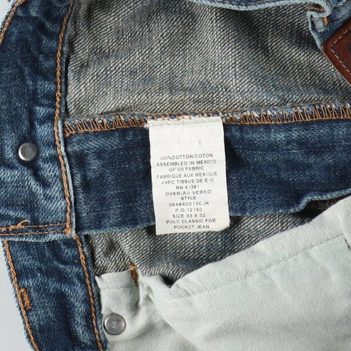 Ralph Lauren Polo Ralph Lauren Straight Denim Pants, Men's W35 (approx.) cotton blue type Vintage Second Hand