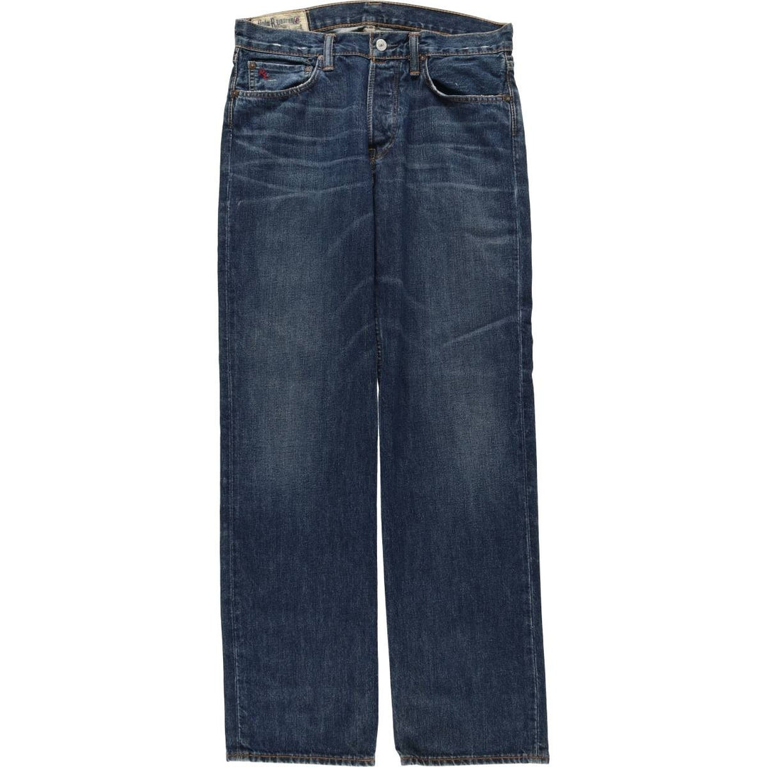 Ralph Lauren Polo Ralph Lauren Straight Denim Pants, Men's Size W33 (approx.) cotton blue type Vintage Second Hand