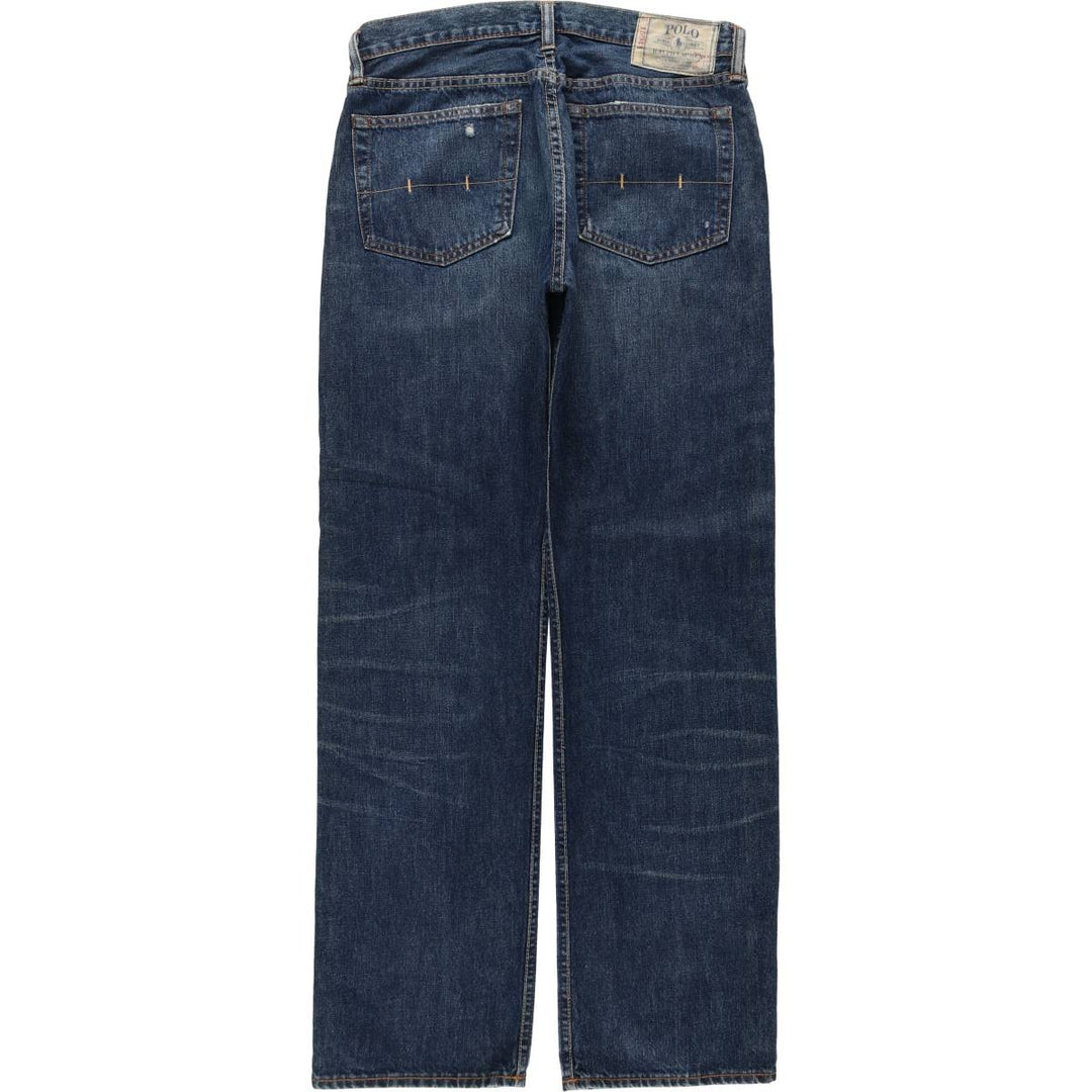 Ralph Lauren Polo Ralph Lauren Straight Denim Pants, Men's Size W33 (approx.) cotton blue type Vintage Second Hand