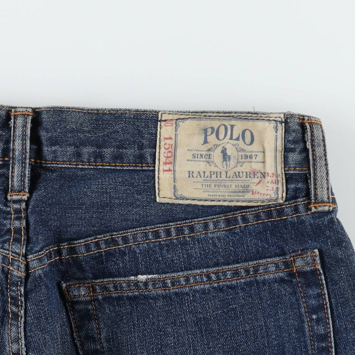 Ralph Lauren Polo Ralph Lauren Straight Denim Pants, Men's Size W33 (approx.) cotton blue type Vintage Second Hand