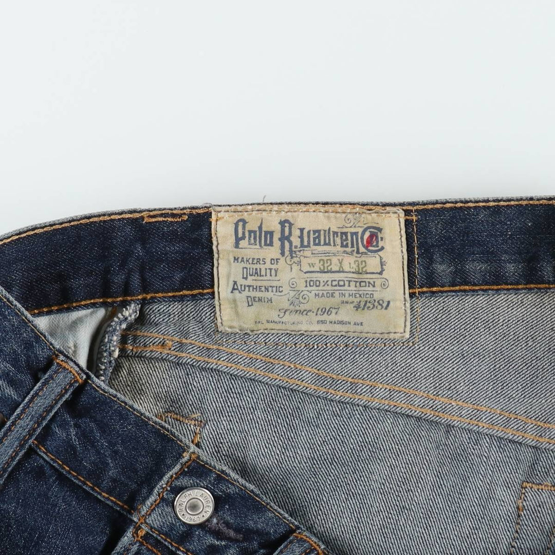 Ralph Lauren Polo Ralph Lauren Straight Denim Pants, Men's Size W33 (approx.) cotton blue type Vintage Second Hand