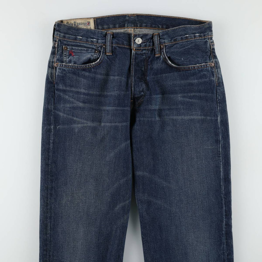 Ralph Lauren Polo Ralph Lauren Straight Denim Pants, Men's Size W33 (approx.) cotton blue type Vintage Second Hand