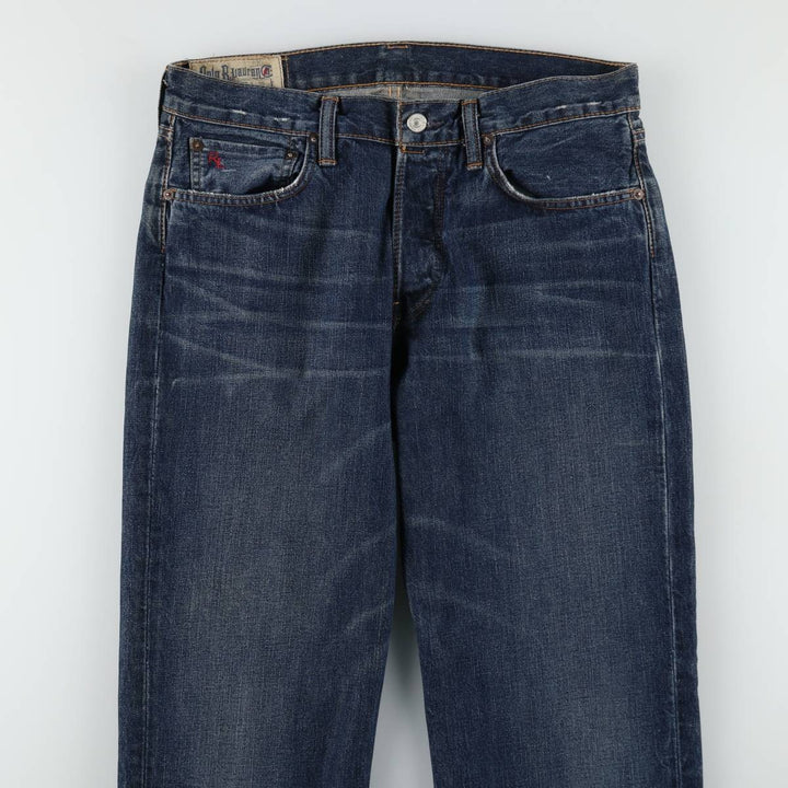 Ralph Lauren Polo Ralph Lauren Straight Denim Pants, Men's Size W33 (approx.) cotton blue type Vintage Second Hand