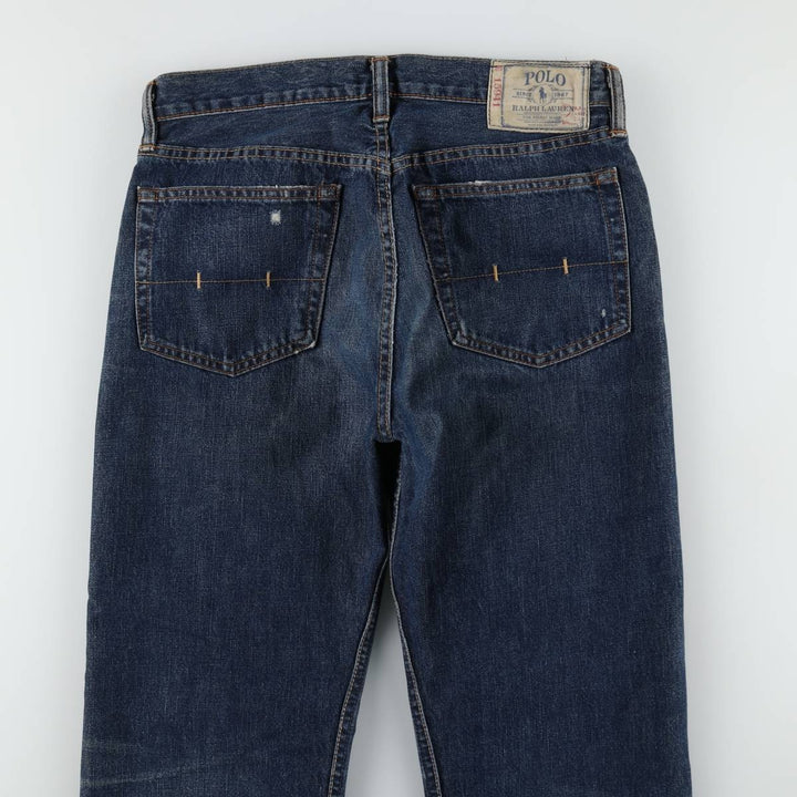 Ralph Lauren Polo Ralph Lauren Straight Denim Pants, Men's Size W33 (approx.) cotton blue type Vintage Second Hand