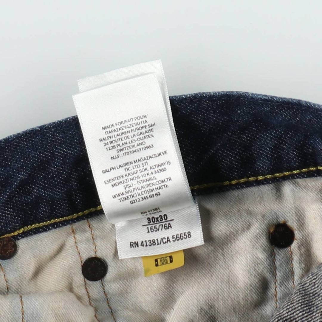 Ralph Lauren Polo Ralph Lauren Straight Denim Pants, Men's Size W32 (approx.) cotton Navy blue Vintage Second Hand