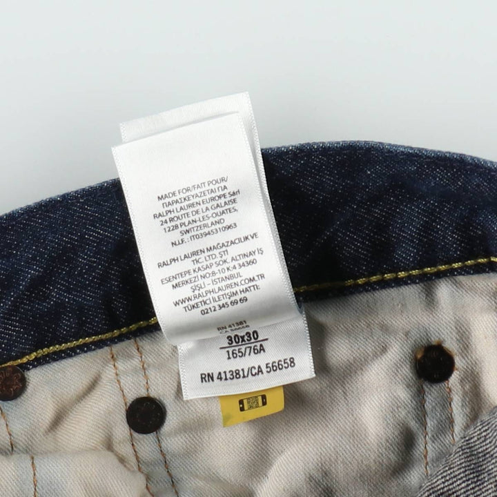 Ralph Lauren Polo Ralph Lauren Straight Denim Pants, Men's Size W32 (approx.) cotton Navy blue Vintage Second Hand