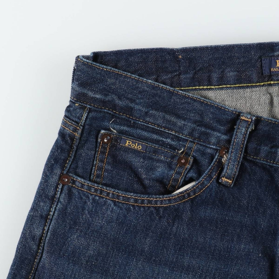 Ralph Lauren Polo Ralph Lauren Straight Denim Pants, Men's Size W32 (approx.) cotton Navy blue Vintage Second Hand
