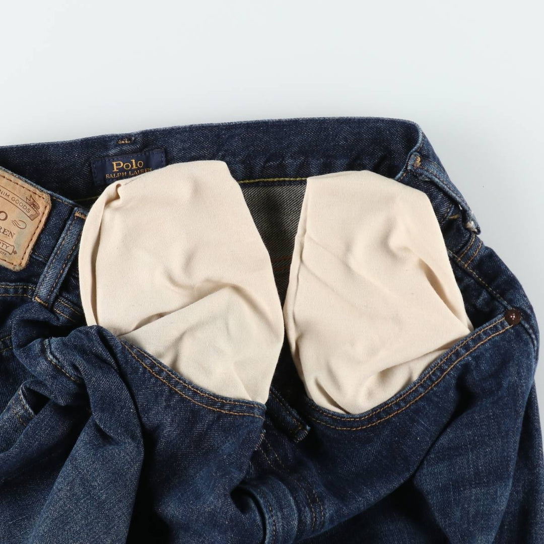 Ralph Lauren Polo Ralph Lauren Straight Denim Pants, Men's Size W32 (approx.) cotton Navy blue Vintage Second Hand
