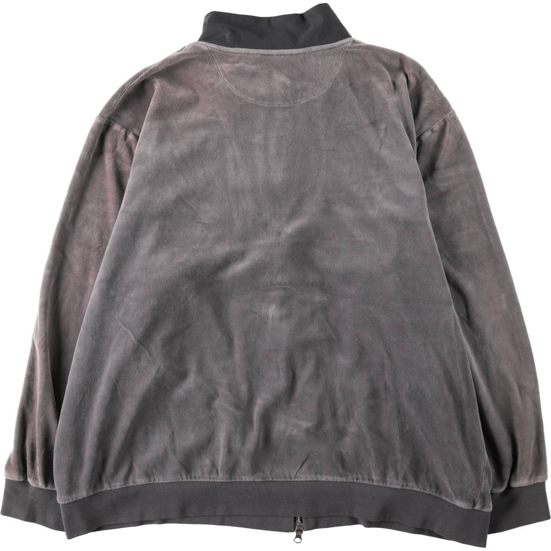 2000'S Nike Velour Track Jacket, Men's XXL equivalent. cotton gray type Vintage Second Hand