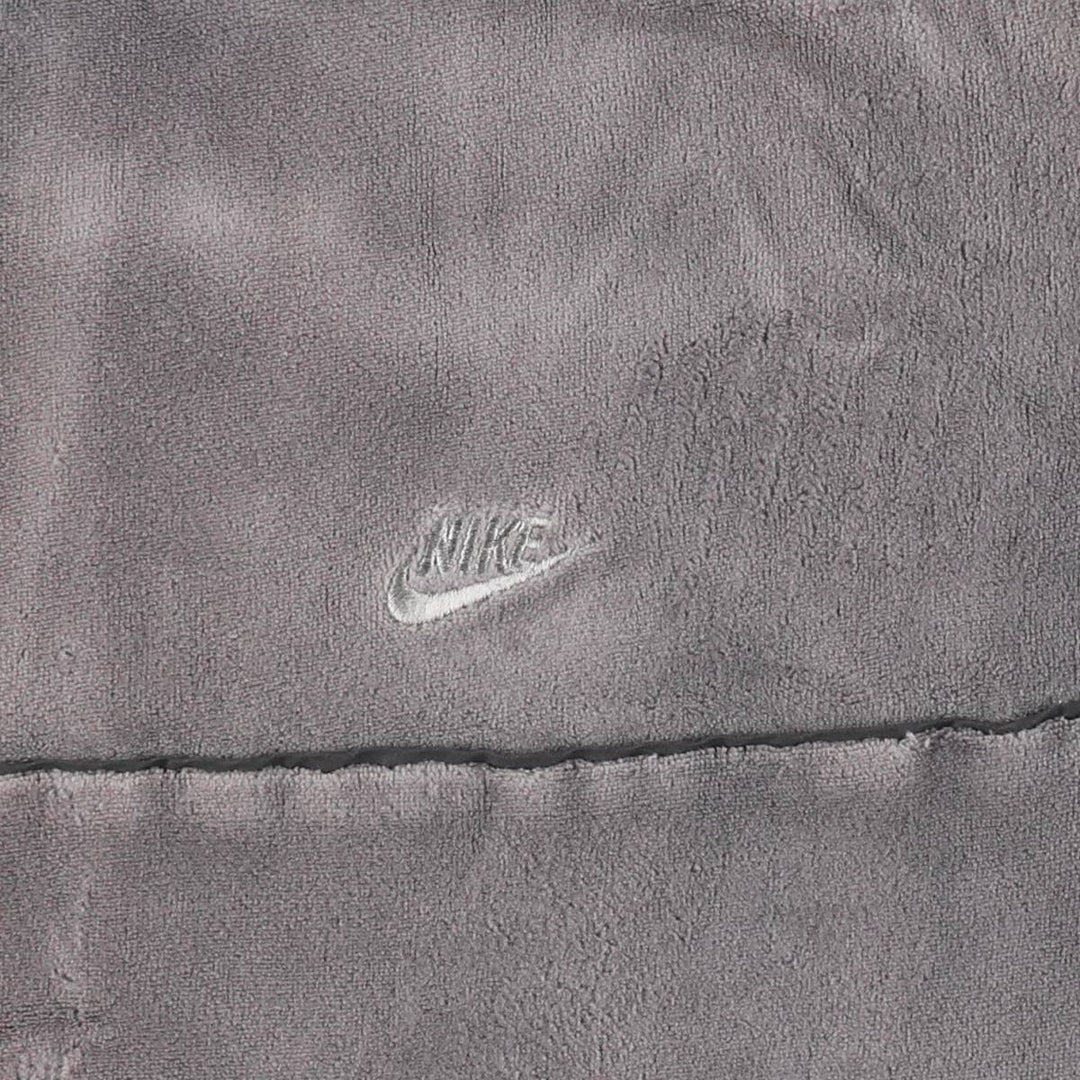 2000'S Nike Velour Track Jacket, Men's XXL equivalent. cotton gray type Vintage Second Hand