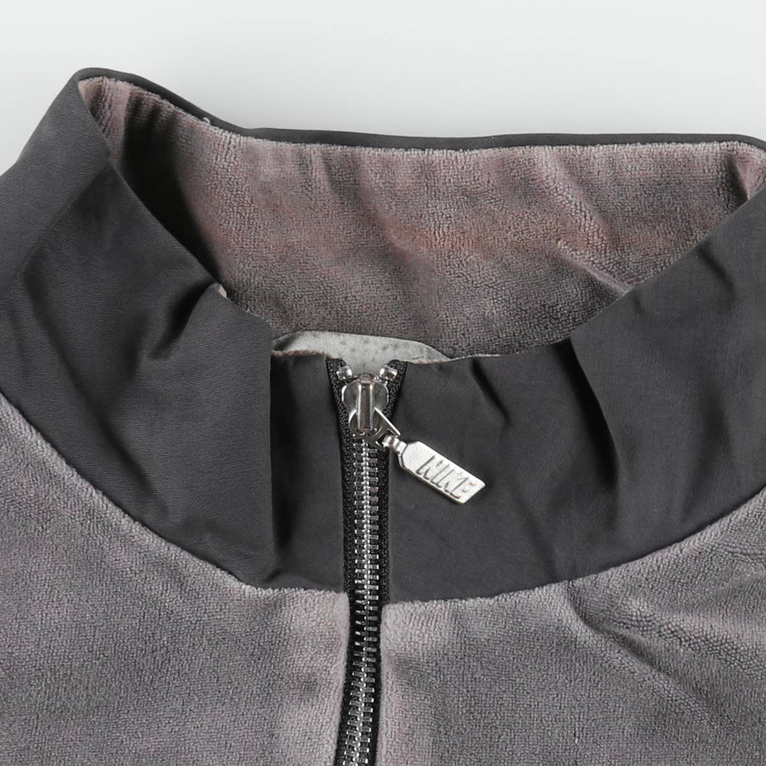 2000'S Nike Velour Track Jacket, Men's XXL equivalent. cotton gray type Vintage Second Hand