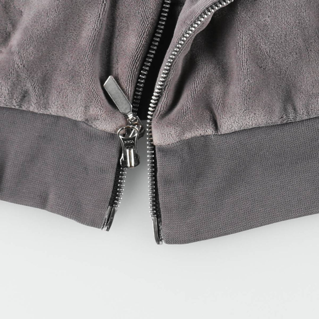 2000'S Nike Velour Track Jacket, Men's XXL equivalent. cotton gray type Vintage Second Hand