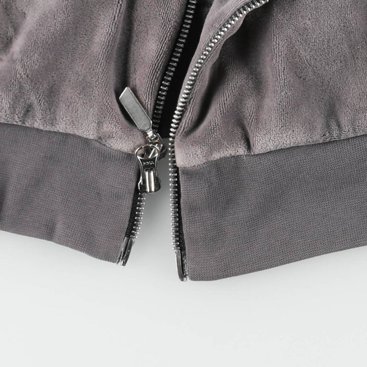 2000'S Nike Velour Track Jacket, Men's XXL equivalent. cotton gray type Vintage Second Hand