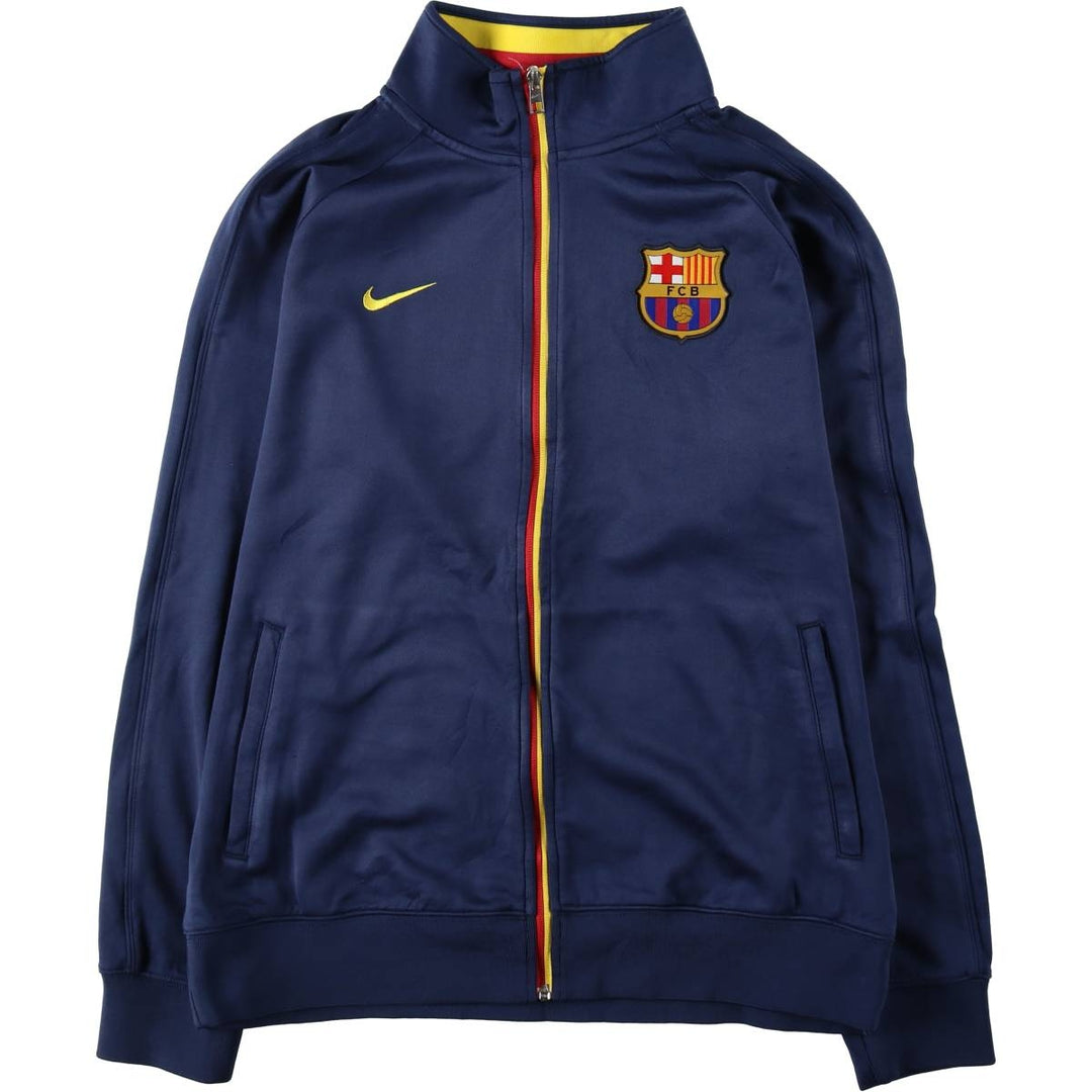 Nike LA LIGA FC BARCELONA Jersey Track Jacket Men's Size L polyester navy blue type Vintage Second Hand