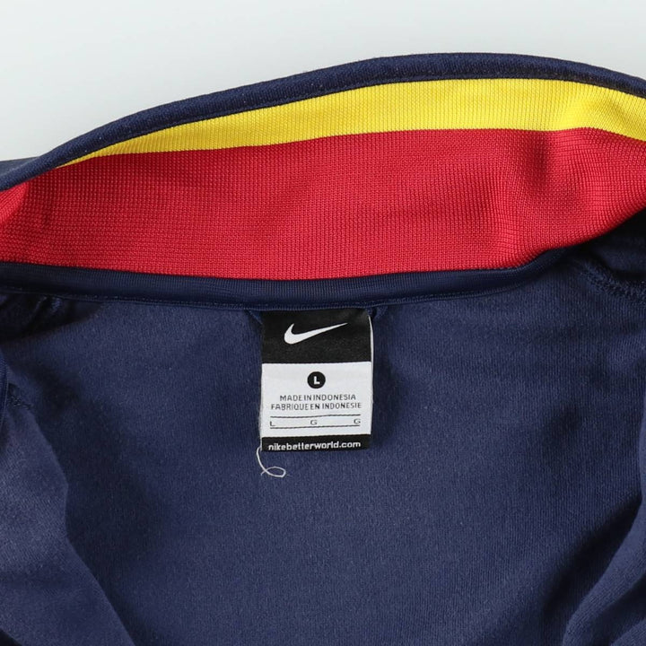Nike LA LIGA FC BARCELONA Jersey Track Jacket Men's Size L polyester navy blue type Vintage Second Hand