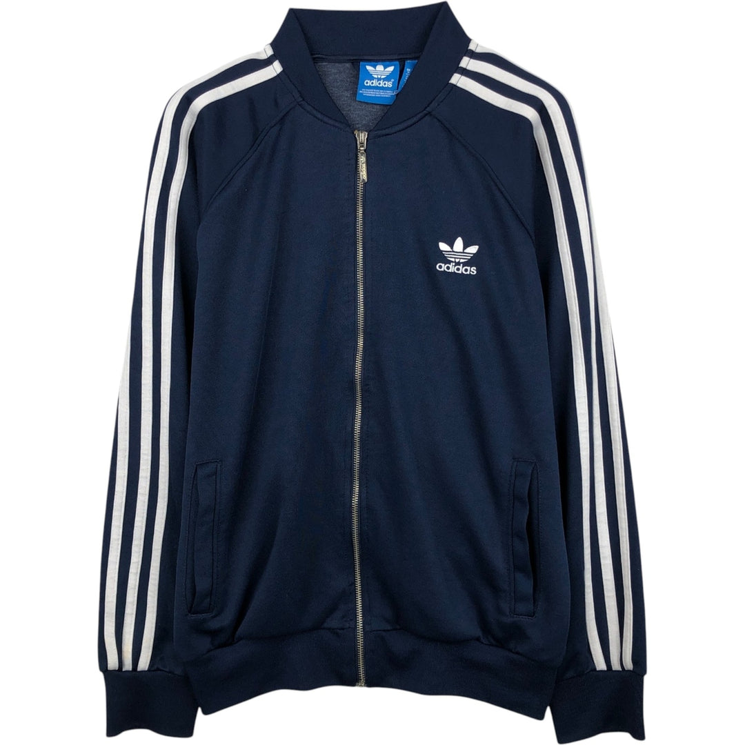 Adidas Originals Jersey Track Jacket Men's M polyester navy blue type Vintage Second Hand