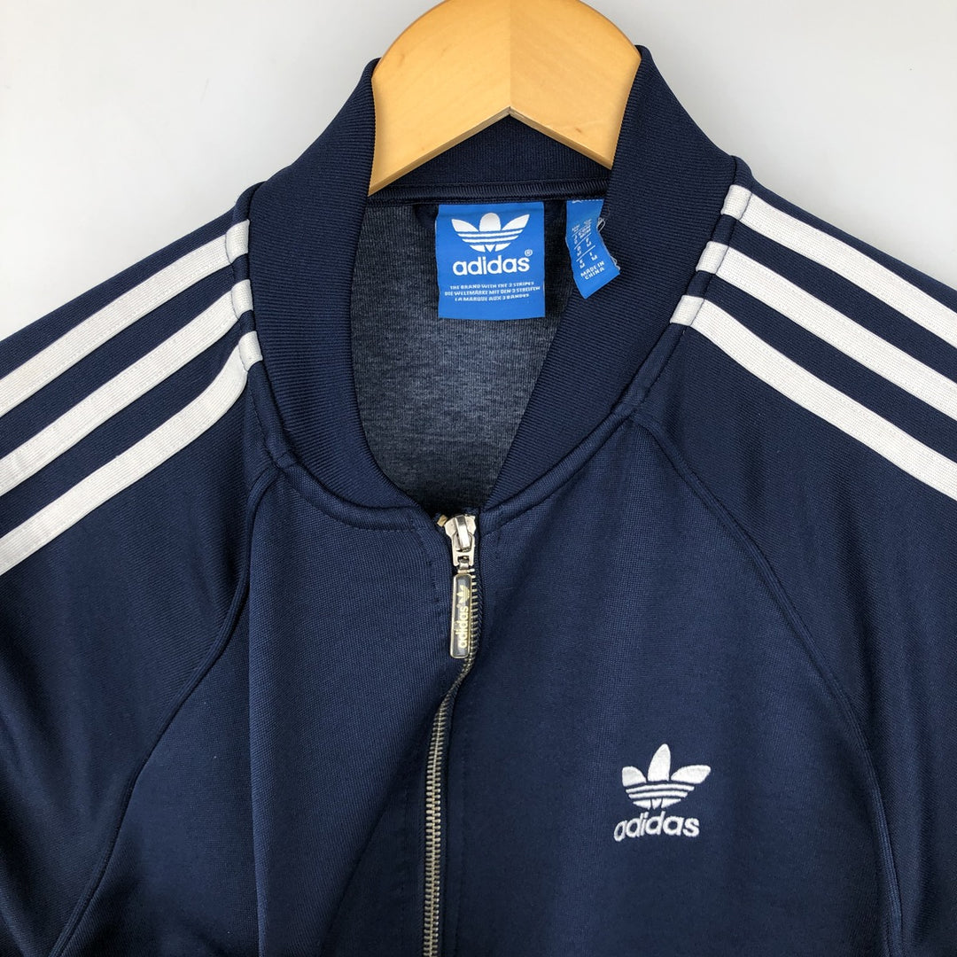 Adidas Originals Jersey Track Jacket Men's M polyester navy blue type Vintage Second Hand