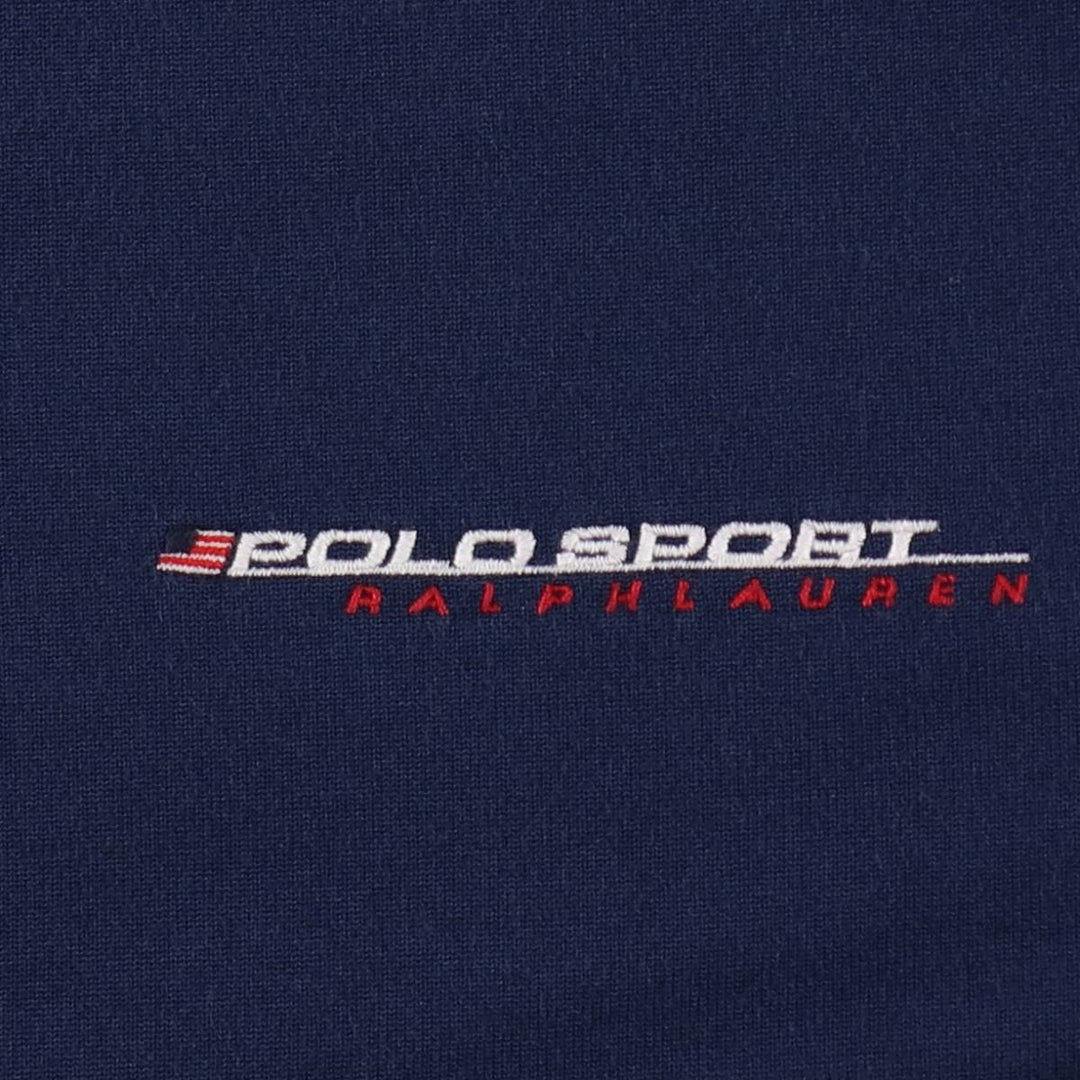 Ralph Lauren POLO SPORT Men's Track Jacket, Size L cotton navy blue type Vintage Second Hand