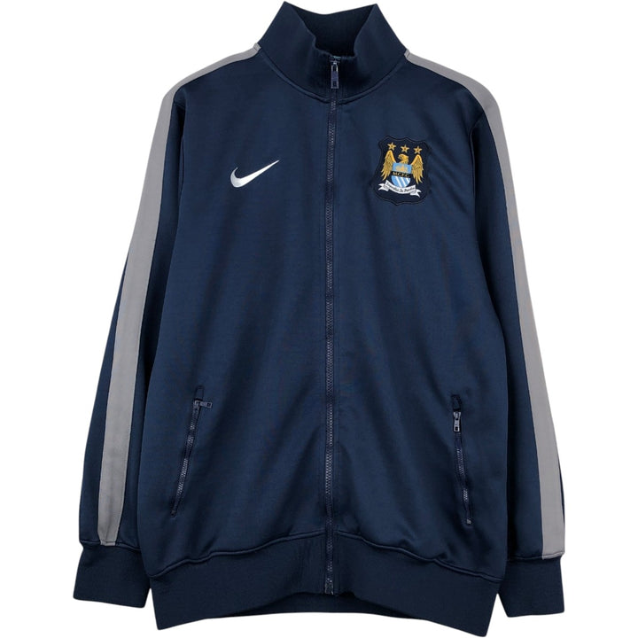 Nike Premier League Manchester City FC Jersey Track Jacket, Men's Size XL (approx.) polyester navy blue type Vintage Second Hand