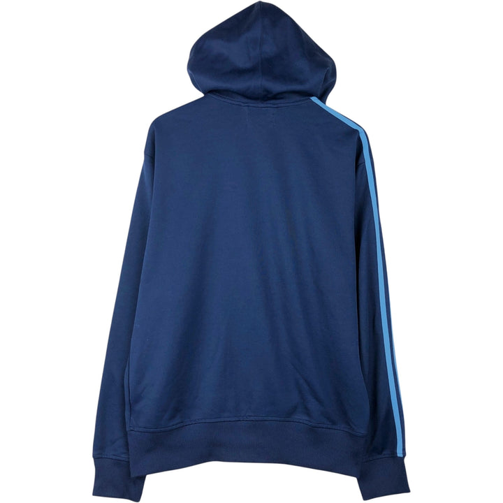 Adidas Originals Jersey Hoodie Track Jacket, Men's XL polyester navy blue type Vintage Second Hand