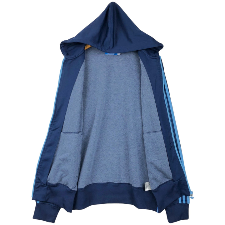 Adidas Originals Jersey Hoodie Track Jacket, Men's XL polyester navy blue type Vintage Second Hand