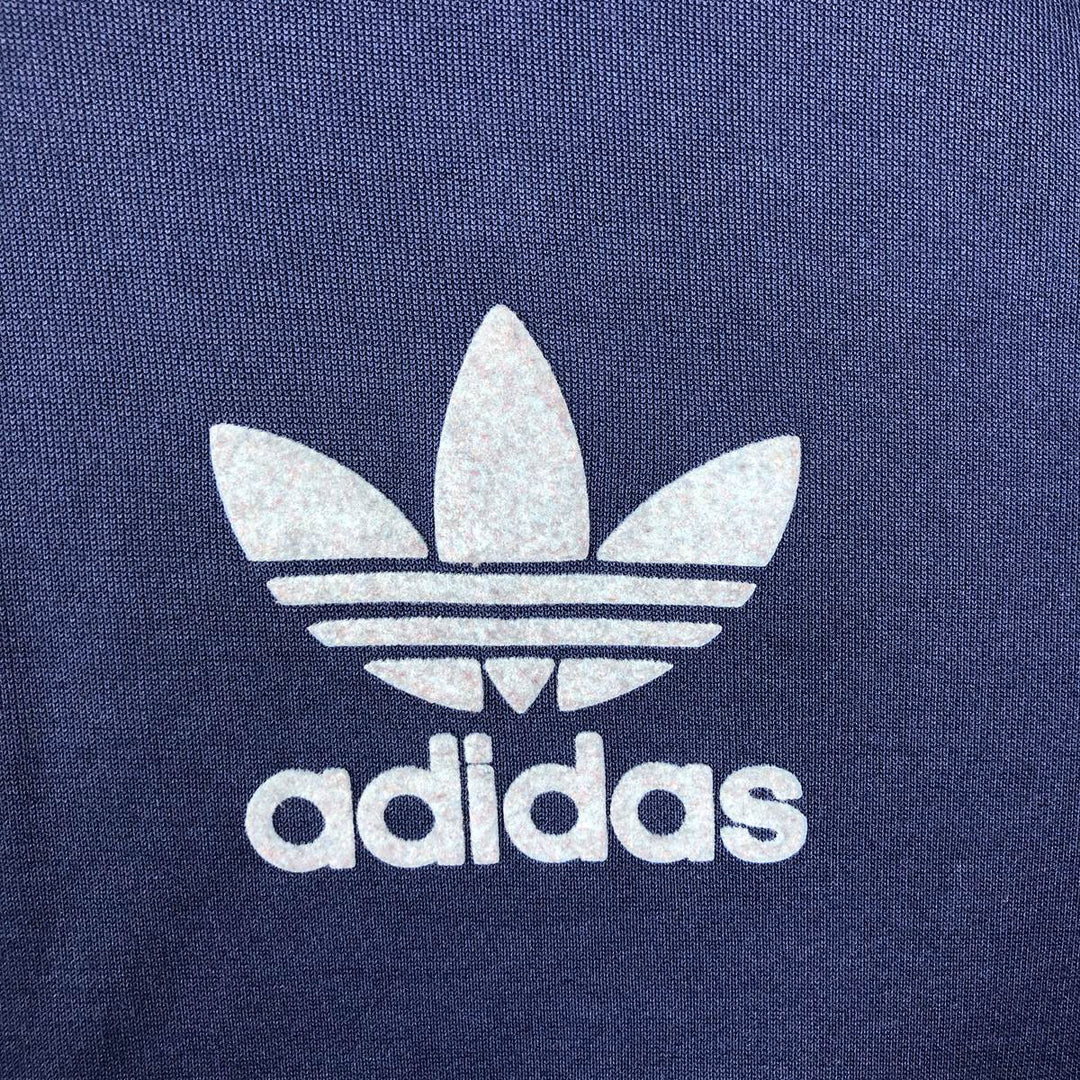 Adidas Originals Jersey Hoodie Track Jacket, Men's XL polyester navy blue type Vintage Second Hand