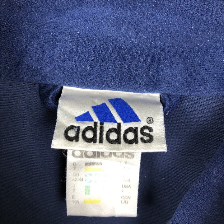 Vintage 90'S Adidas Velour Jersey Track Jacket, Men's Size L polyester navy blue type Vintage Second Hand