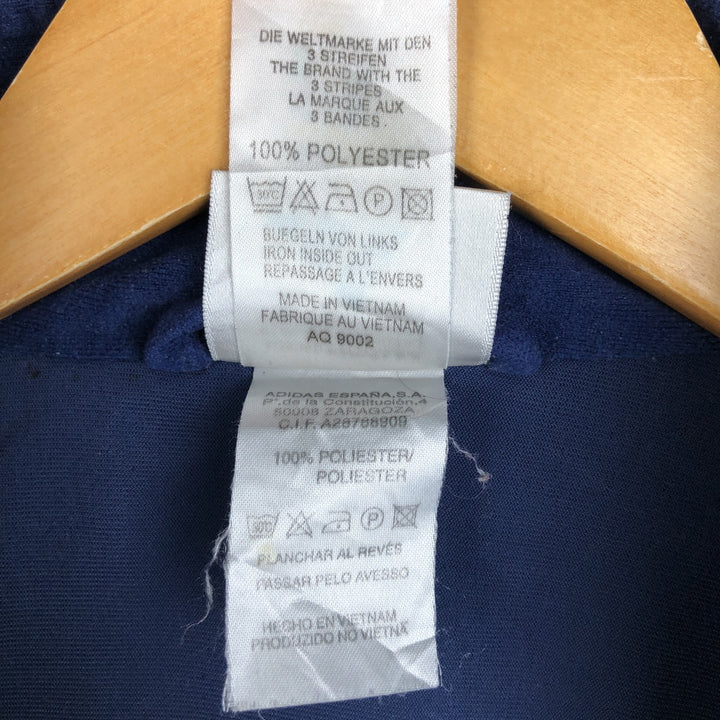 Vintage 90'S Adidas Velour Jersey Track Jacket, Men's Size L polyester navy blue type Vintage Second Hand