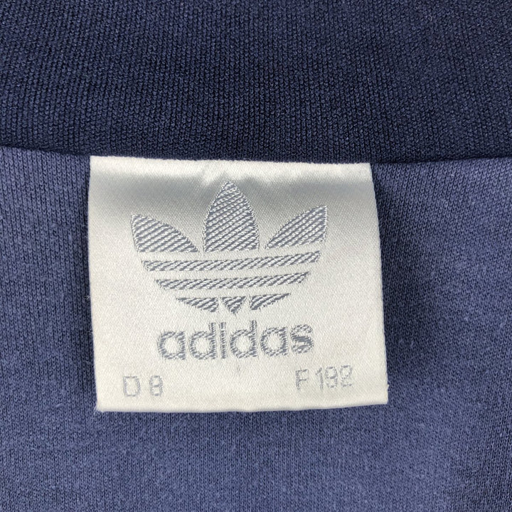 Vintage 80s-90'S adidas track jacket, men's size L polyester navy blue type Vintage Second Hand