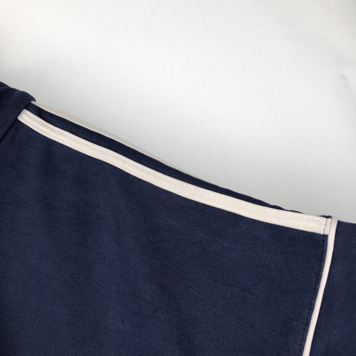 Vintage 80s-90'S adidas track jacket, men's size L polyester navy blue type Vintage Second Hand