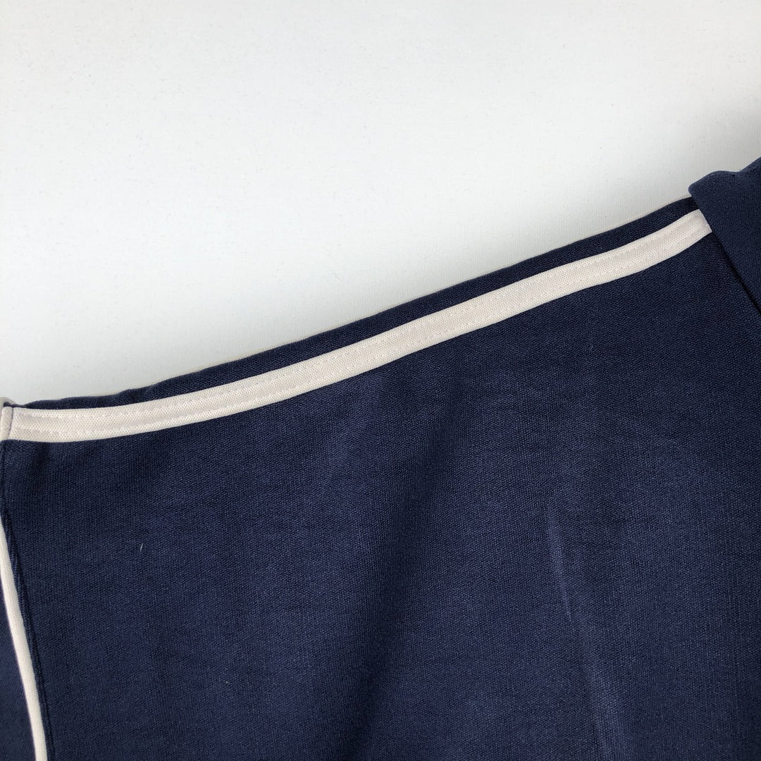 Vintage 80s-90'S adidas track jacket, men's size L polyester navy blue type Vintage Second Hand