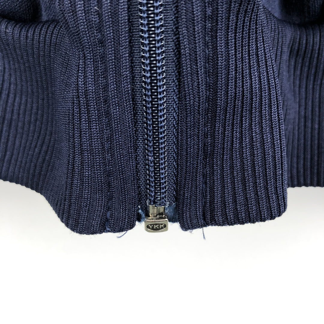Vintage 80s-90'S adidas track jacket, men's size L polyester navy blue type Vintage Second Hand