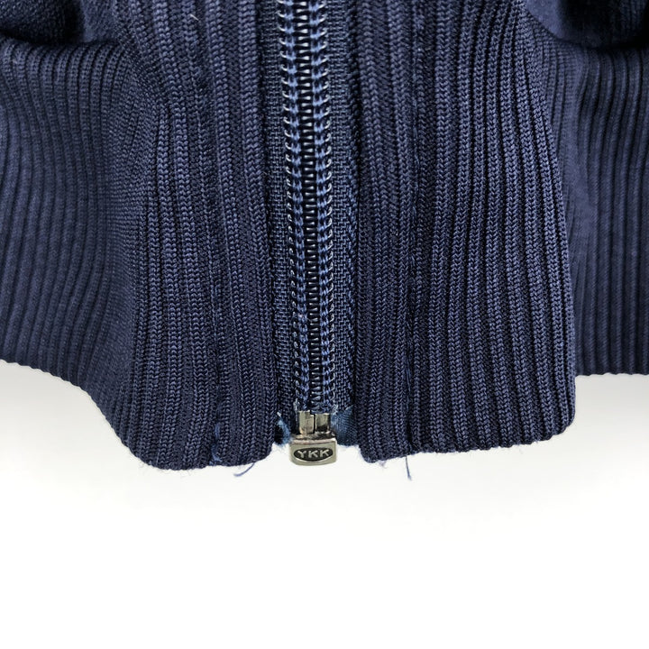 Vintage 80s-90'S adidas track jacket, men's size L polyester navy blue type Vintage Second Hand