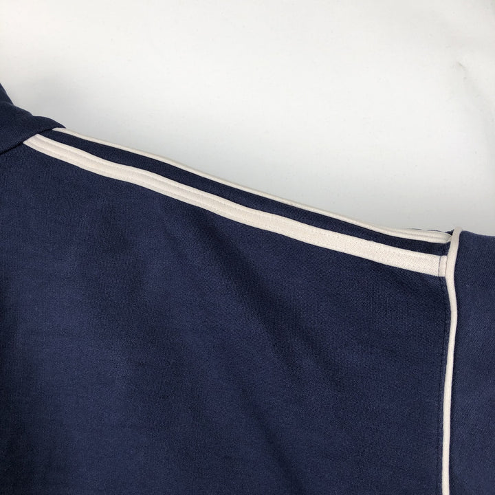 Vintage 80s-90'S adidas track jacket, men's size L polyester navy blue type Vintage Second Hand