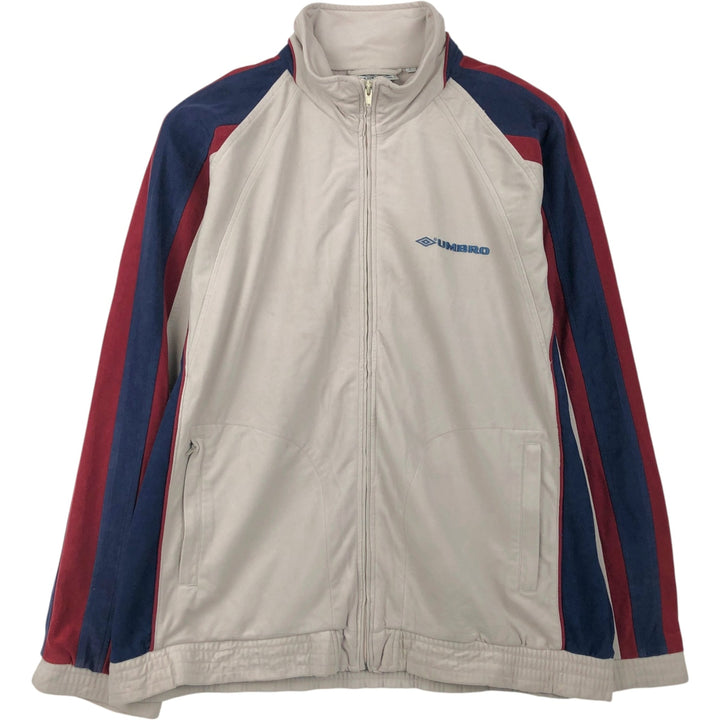 Vintage 90'S Umbro Velour Jersey Track Jacket, Men's Size L polyester Beige type Vintage Second Hand