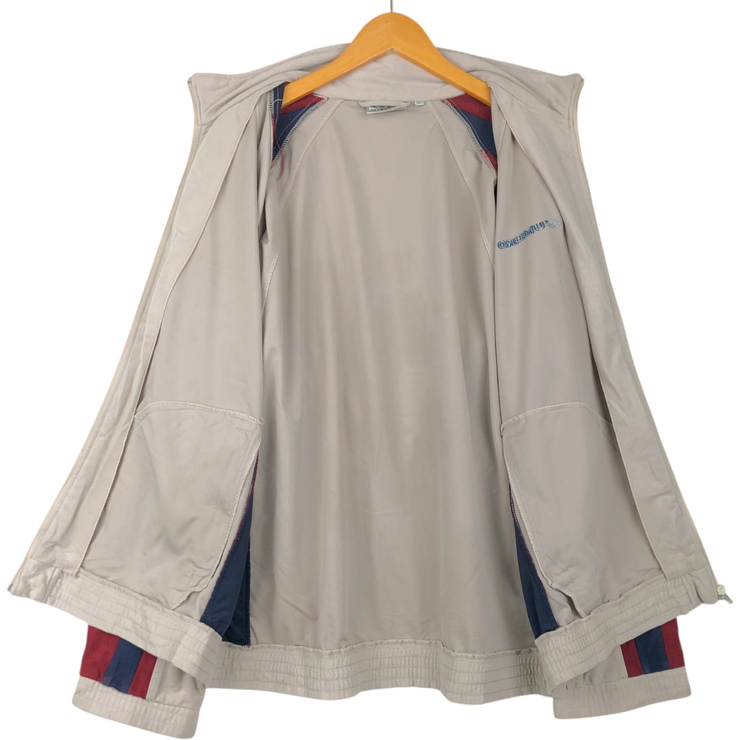 Vintage 90'S Umbro Velour Jersey Track Jacket, Men's Size L polyester Beige type Vintage Second Hand