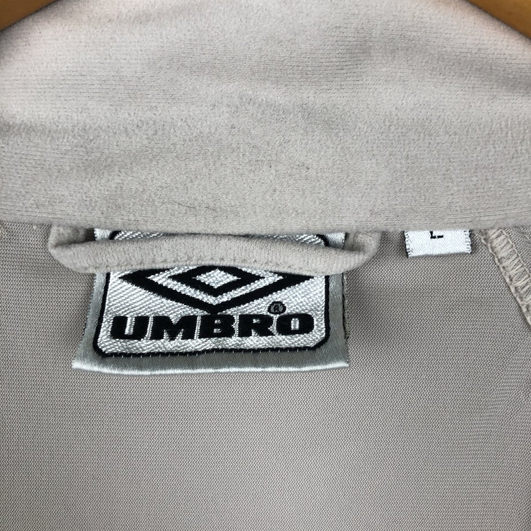 Vintage 90'S Umbro Velour Jersey Track Jacket, Men's Size L polyester Beige type Vintage Second Hand
