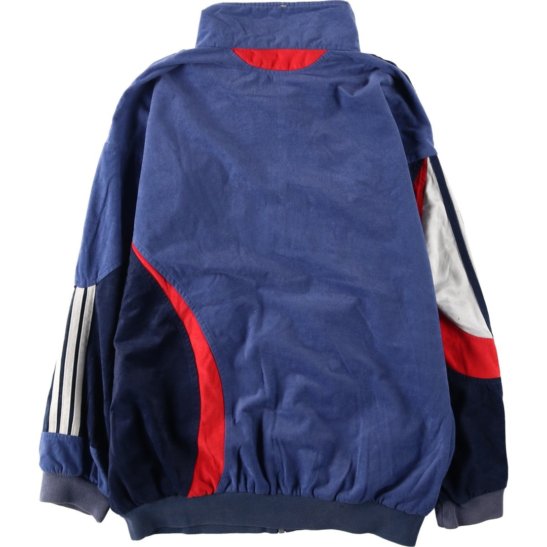Vintage 80s-90'S Adidas Velour Jersey Track Jacket, Men's Size L unclear navy blue type Vintage Second Hand