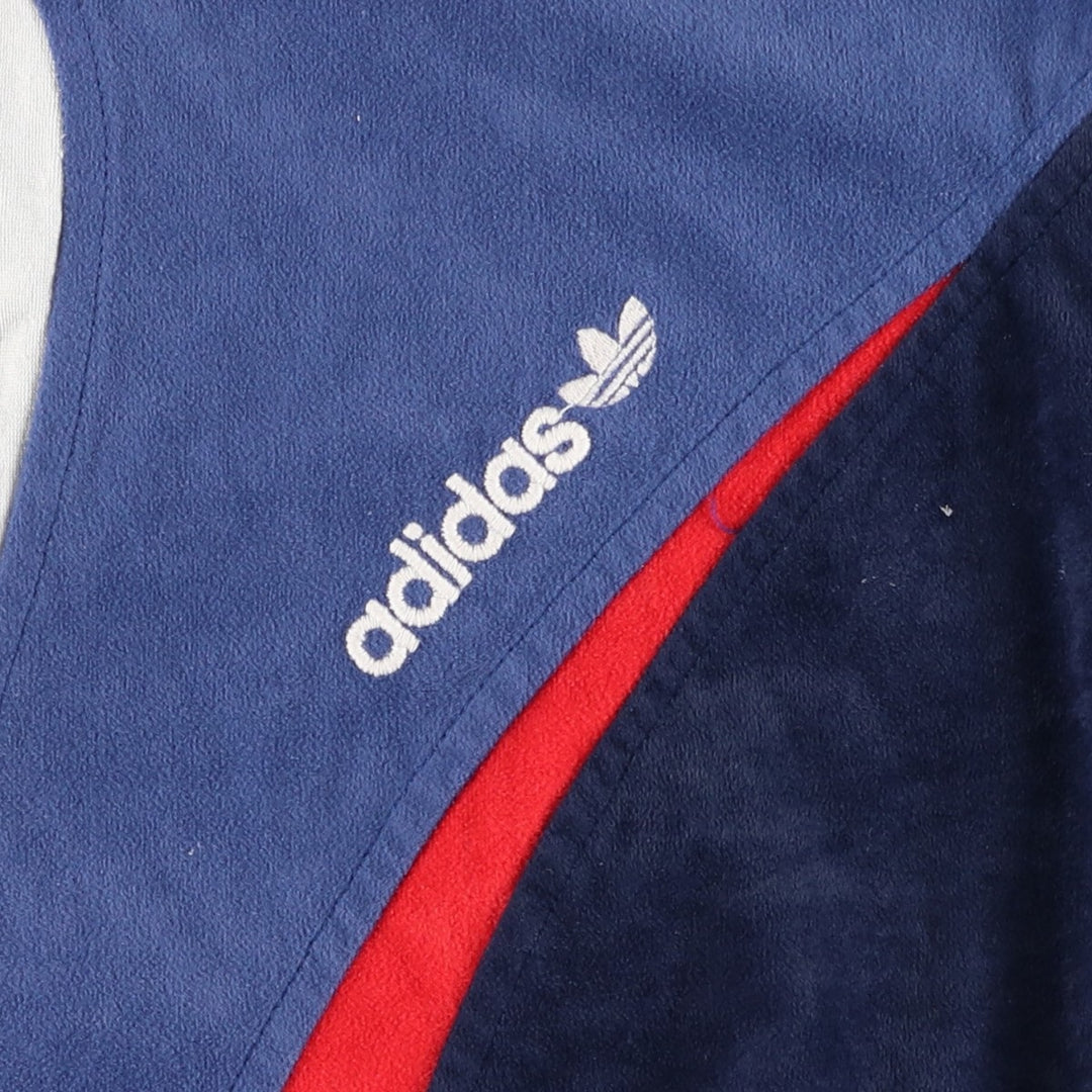 Vintage 80s-90'S Adidas Velour Jersey Track Jacket, Men's Size L unclear navy blue type Vintage Second Hand