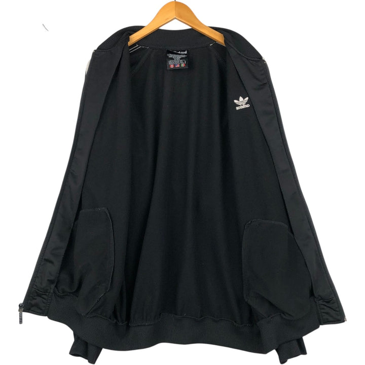 Vintage 80s-90'S Adidas Trefoil Logo Track Jacket, Men's Size L polyester black type Vintage Second Hand